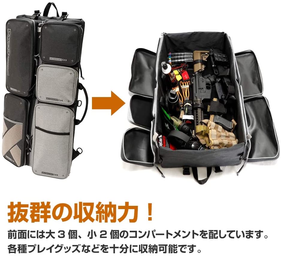 楽天市場】LAYLAX コンテナガンケース ブラック/グレイ グレイ