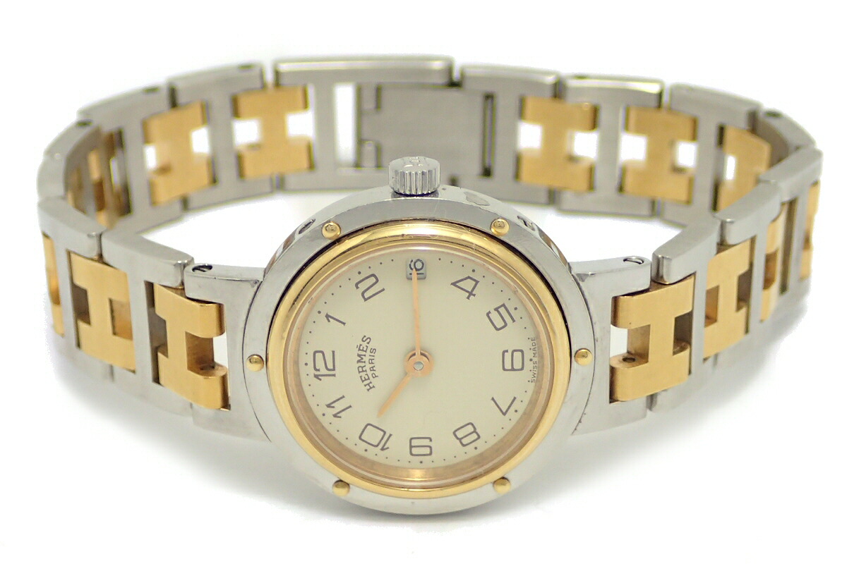 楽天市場】【ウォッチ】HERMES エルメス クリッパー デイト アイボリー