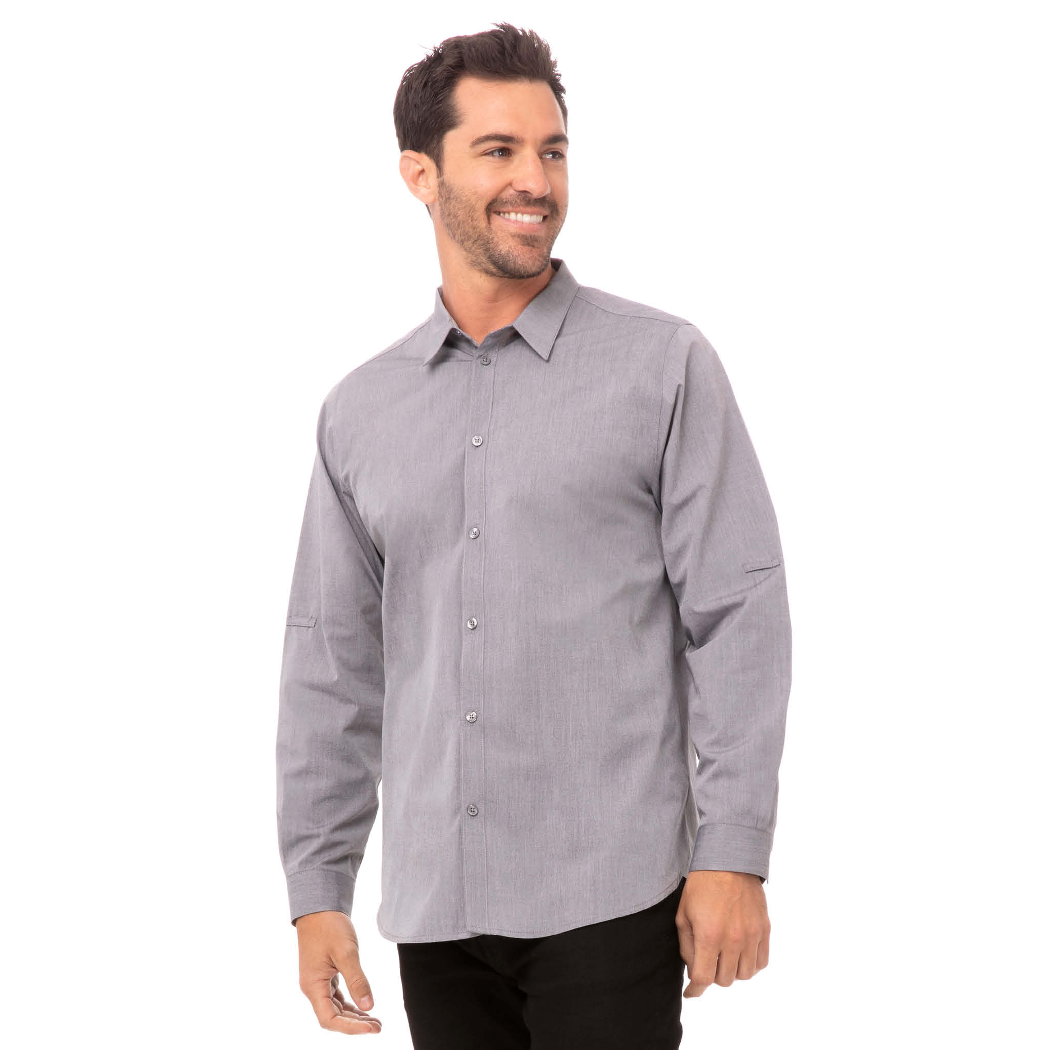 シェフワークス メンズ モダン シャンブレイ ドレス シャツ — Chef