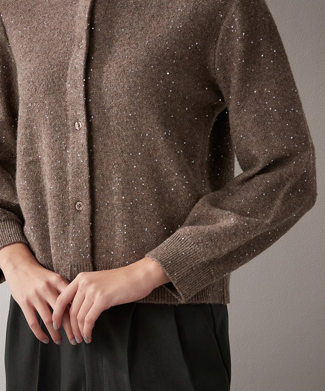 スパンコール ニットカーディガン LE SOUK HOLIDAY｜クロスプラス公式