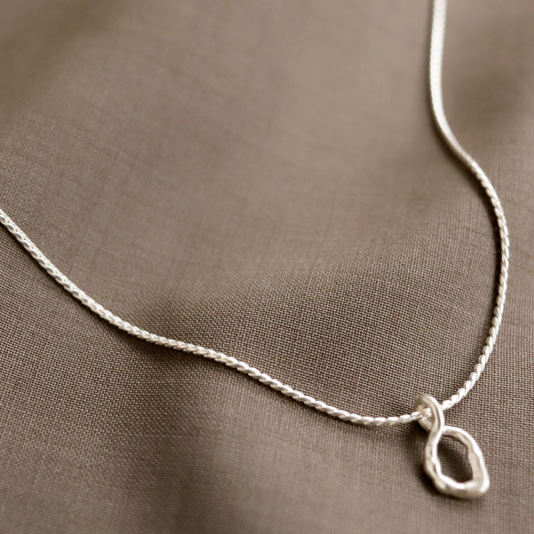 ツイストチェーンネックレス SV 38cm