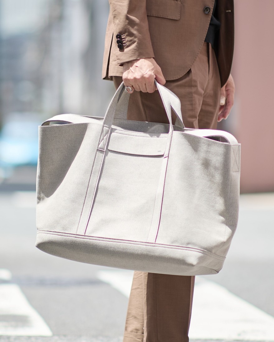 マイクロファイバースエード ビッグ フラップトートバッグ【MACTO-TO