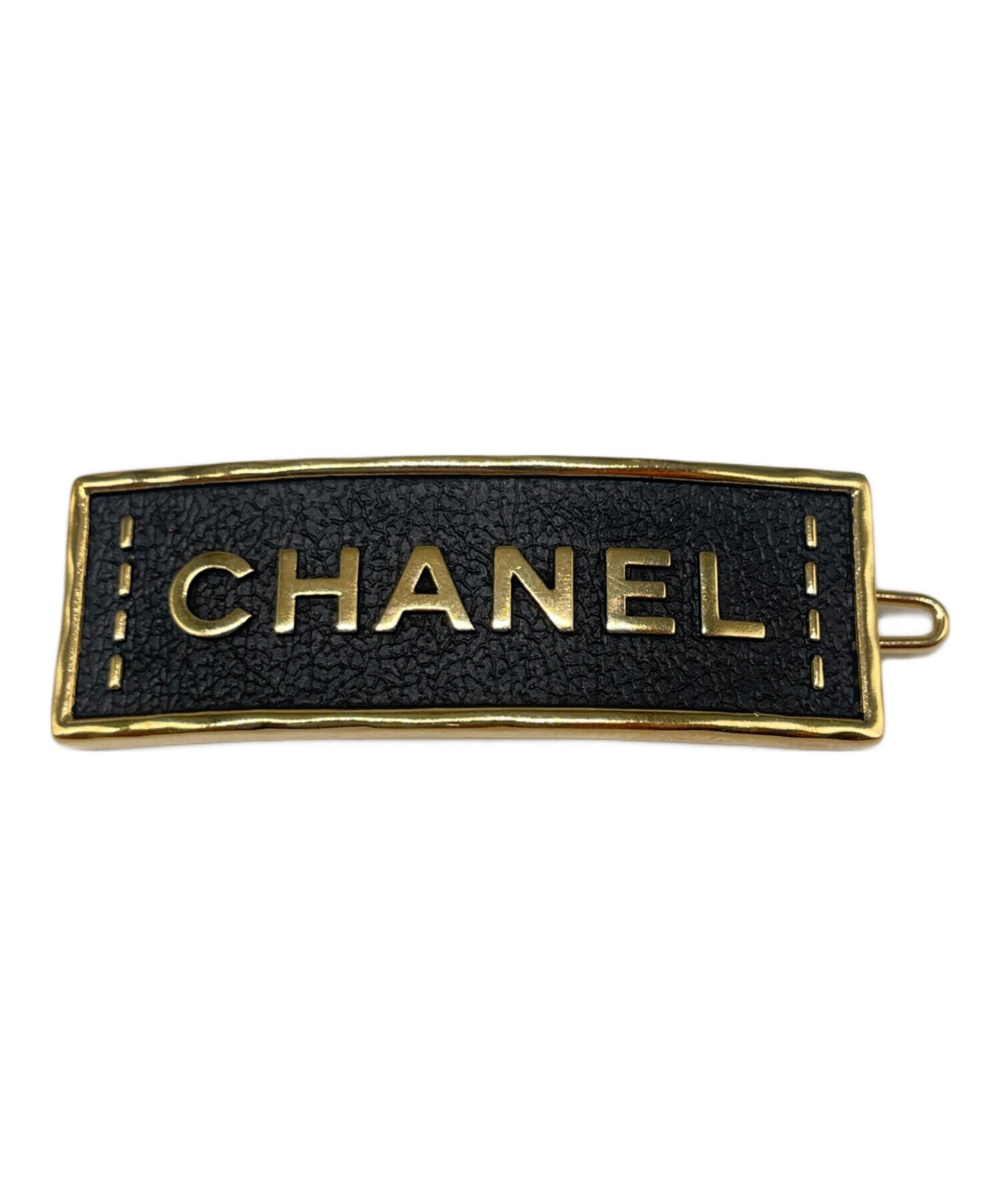 中古・古着通販】CHANEL (シャネル) CHANELロゴ バレッタ ゴールド