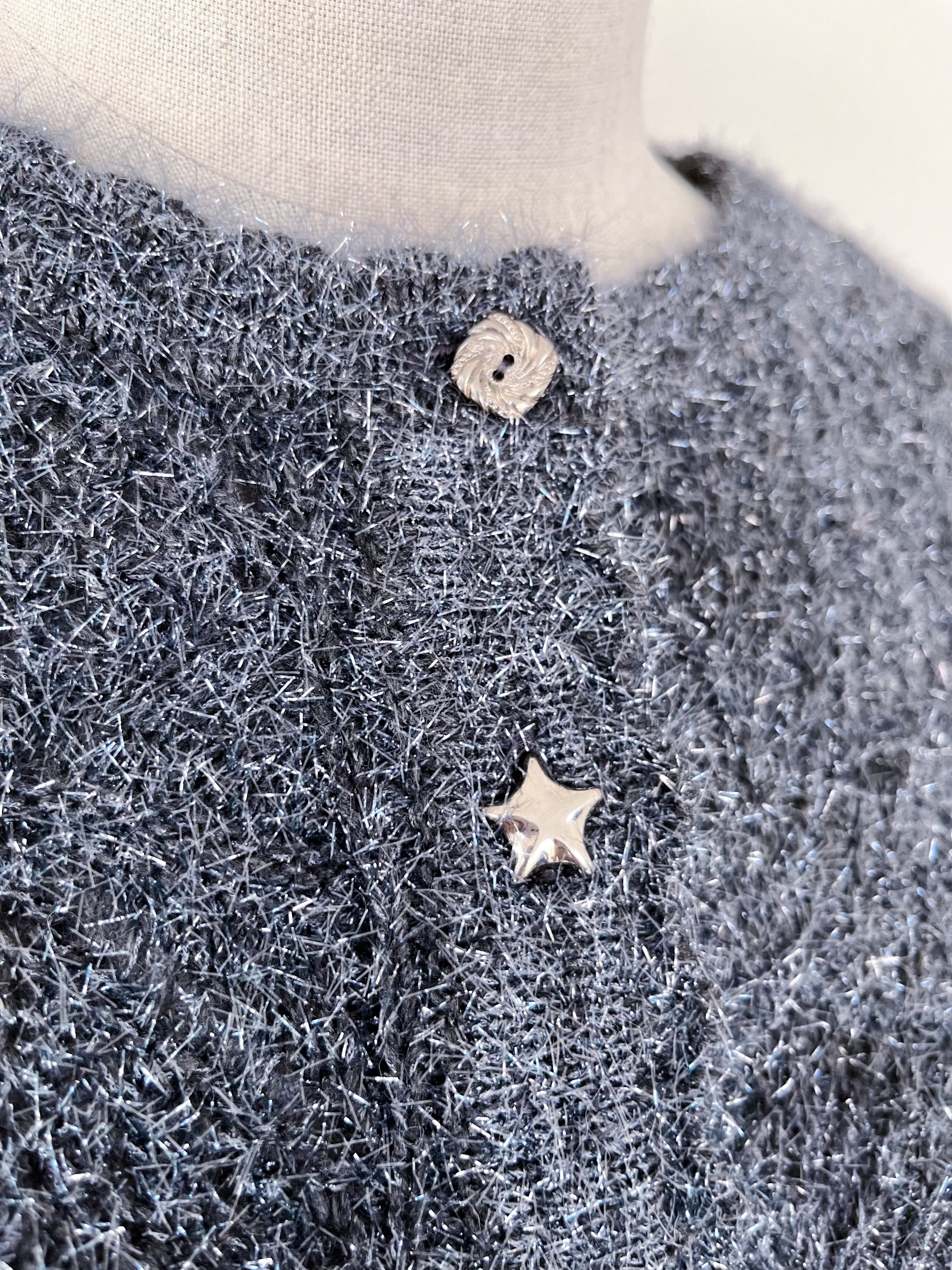 MUVEIL ラメパッチワークカーディガン | KOKO