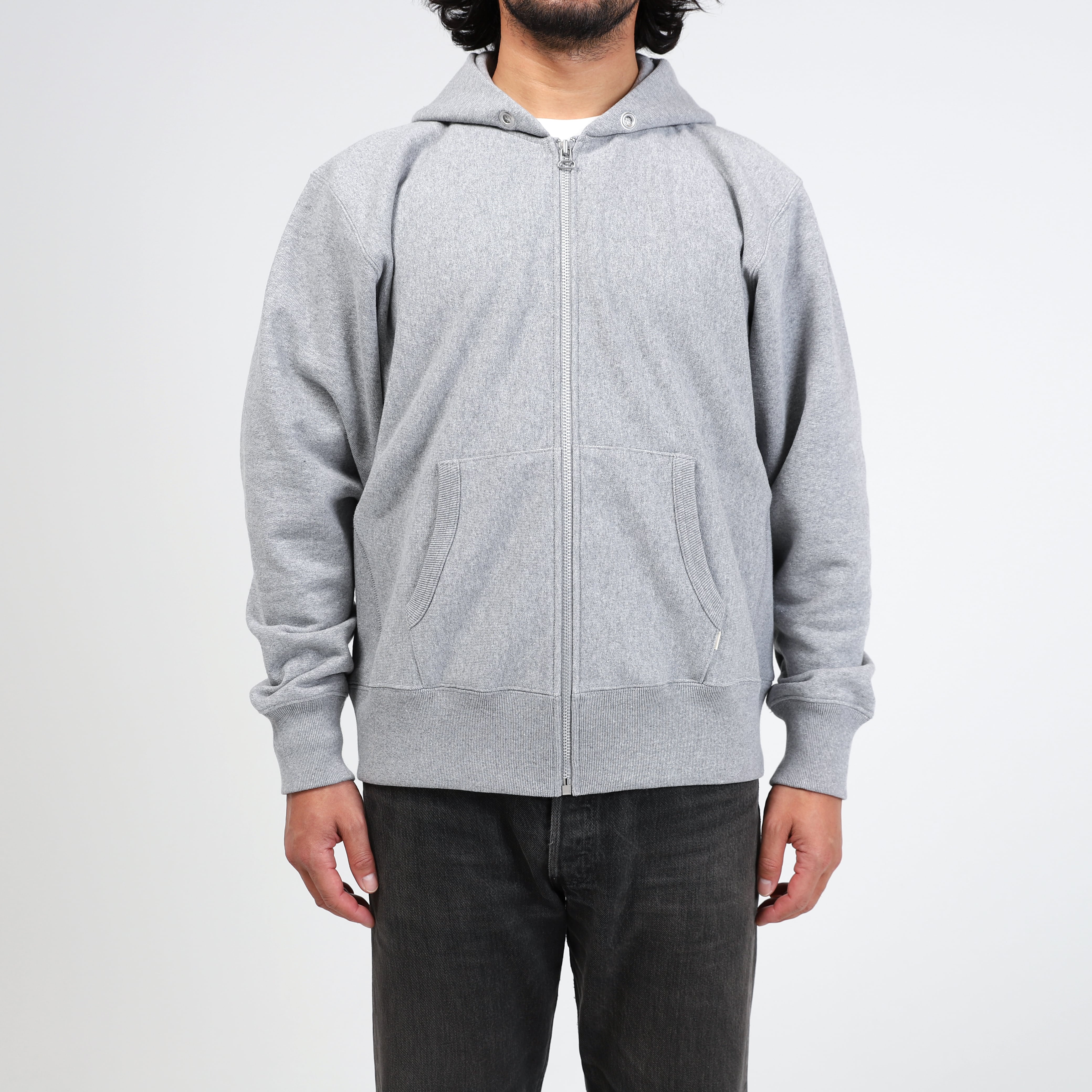 American Cotton Heavy OZ Zip Hoodie (top gray) | OVY