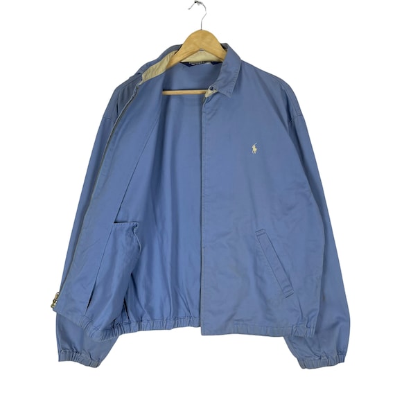 Vintage 90s POLO Ralph Lauren RL Herrington Blue Colour Zip Jacket