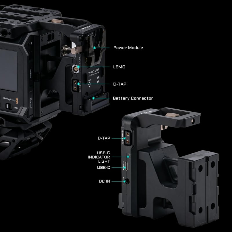 Blackmagic PYXIS 6K/12K用Vマウントバッテリープレート (ES-T21-