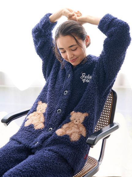 HOLIDAY】ジェラートスノーベアジャガードショールカーディガン