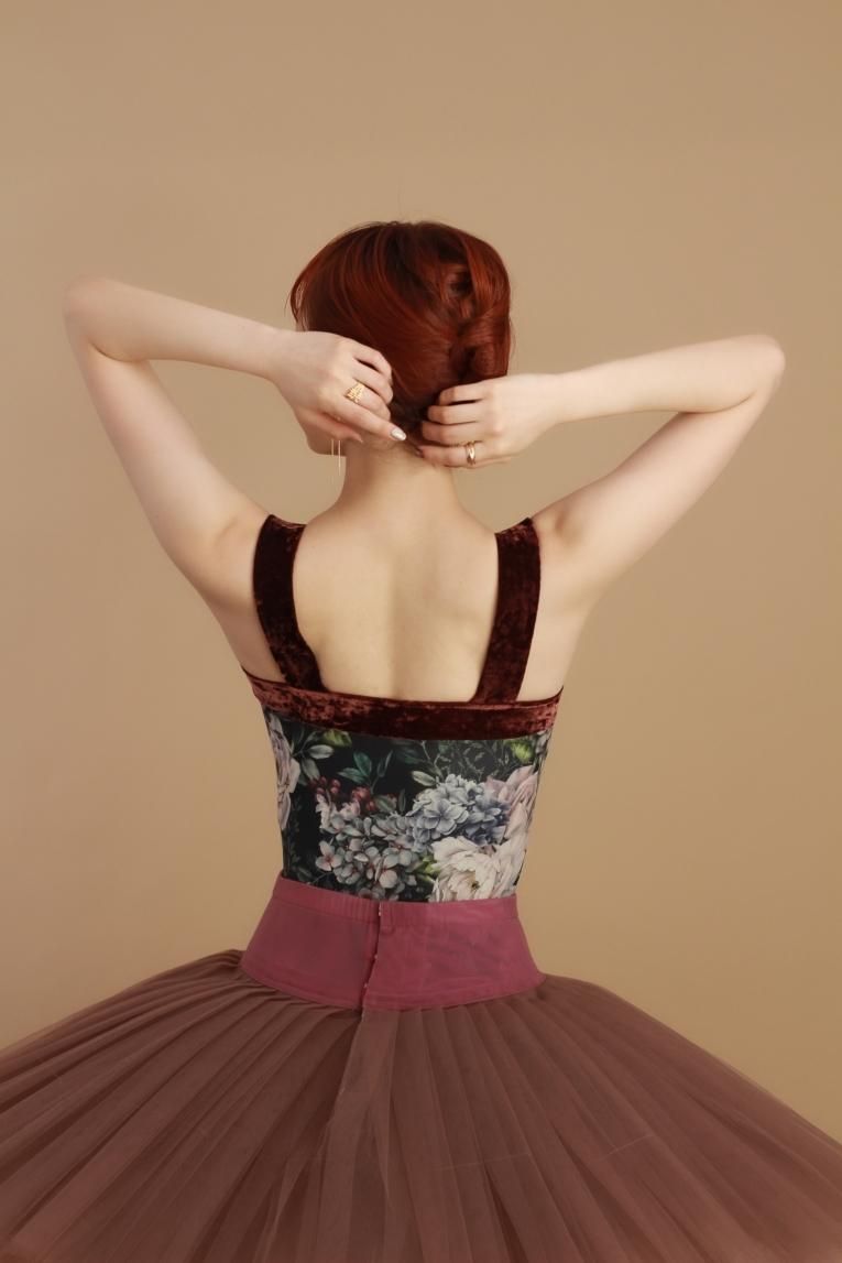 Rainy Garden】Pique design - Balletwear brand unoa