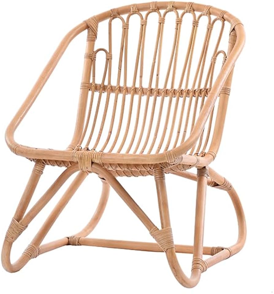 Amazon.co.jp: ラタンチェア Lサイズ 皮付きラタン アジアン