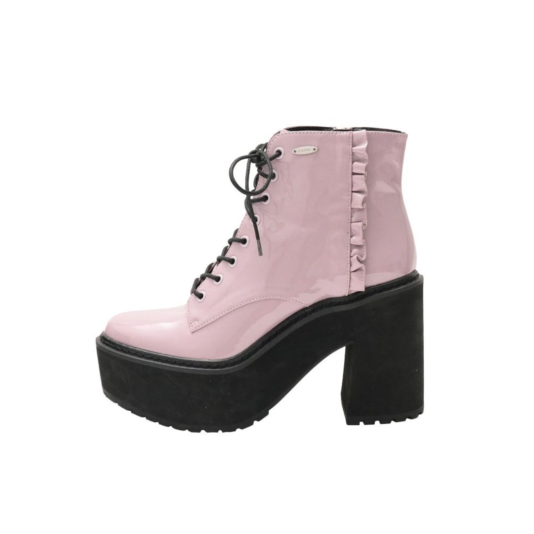 EATME レースアップショートブーツ（ピンク） -ファッション通販