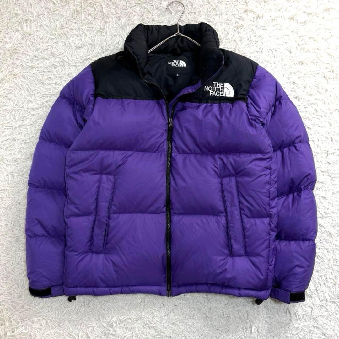17073✨ノースフェイス L ロゴ刺繍 ヌプシ ダウンジャケット パープル 中古・古着通販】THE NORTH FACE (ザ ノース フェイス) ヌプシクロップ