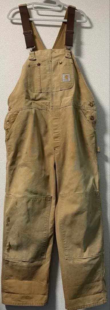 USA製 90s星タグ Carhartt カーハート オーバーオール 90年代 USA製 Carhartt カーハート ダック地 オーバーオール