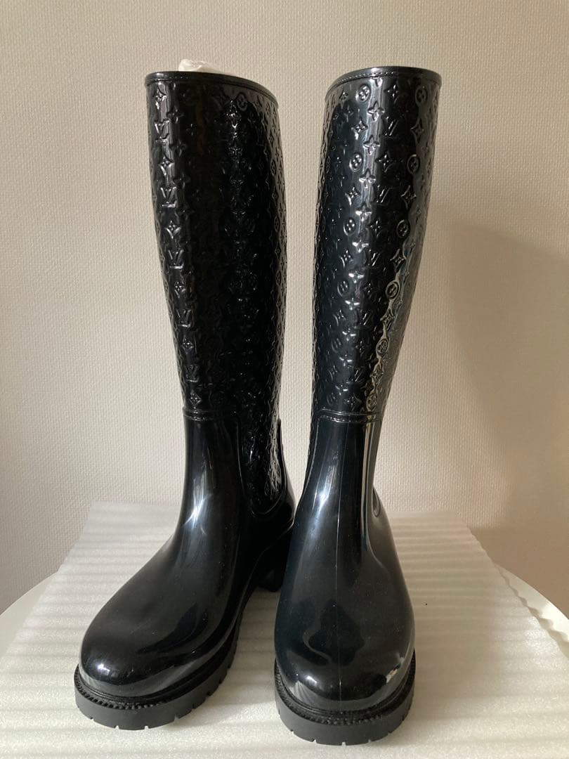 美品　ルイヴィトン　レインブーツ　ブラック　37 楽天市場】LOUIS VUITTON ルイヴィトン スプラッシュ ライン