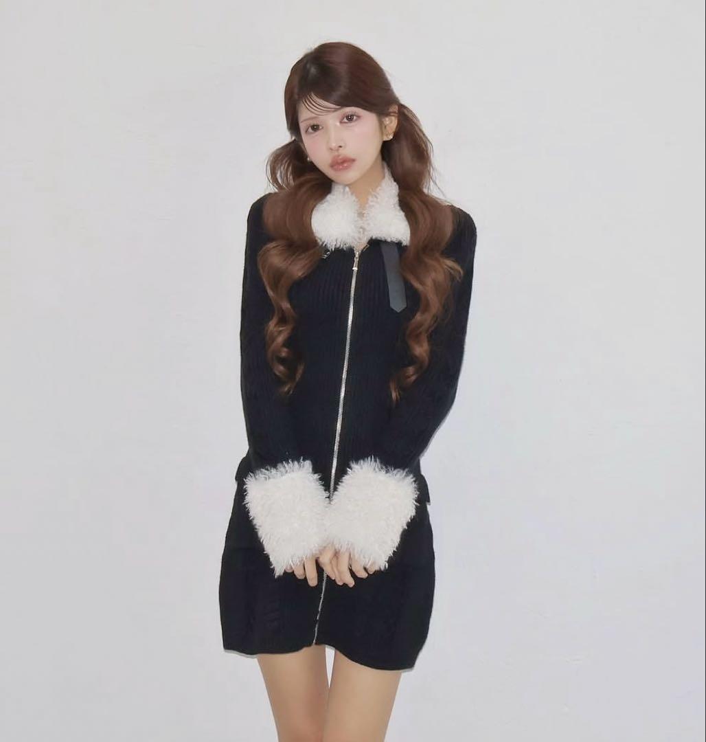 Randy プードルベルテッドミニワンピース