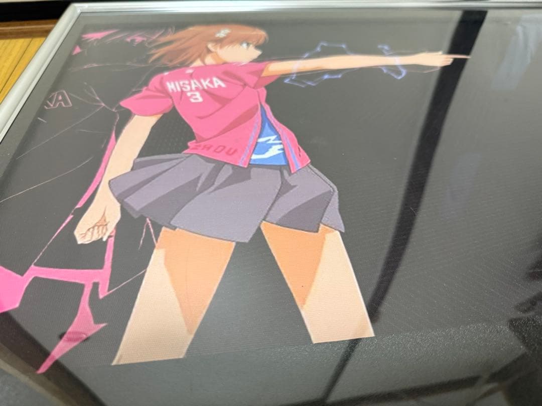 とある科学の超電磁砲 御坂美琴 アートポスター（特大）額縁サイズ約73×50