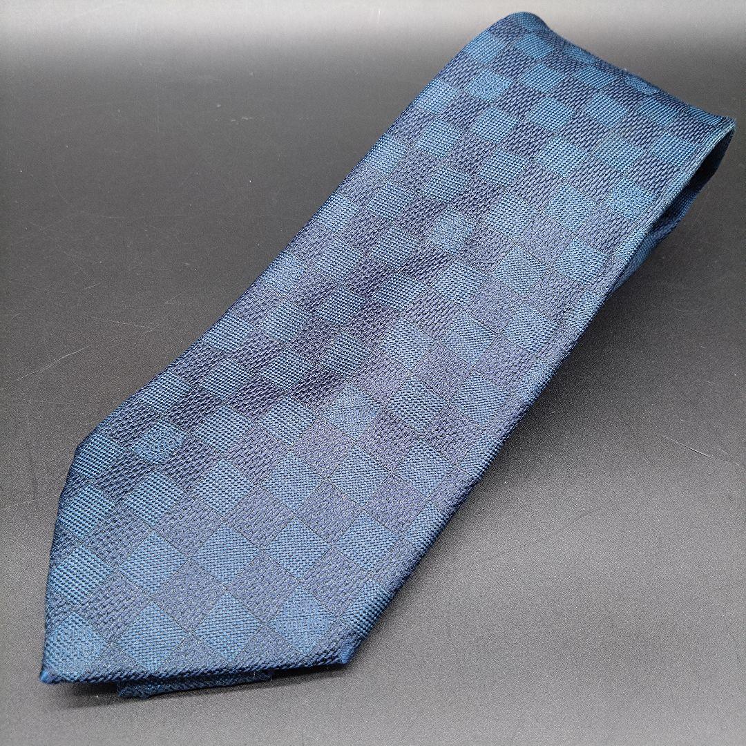 LOUIS VUITTON ダミエ・パターン ネクタイ シルク 総柄 - メルカリ