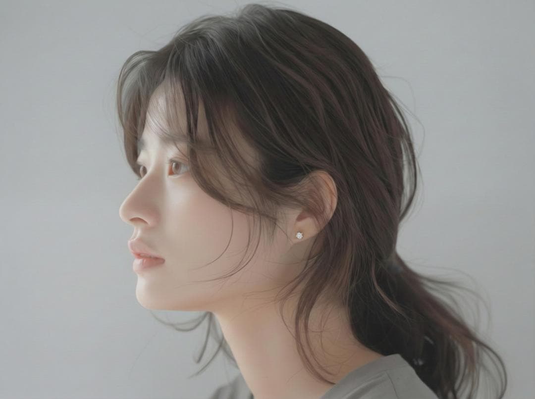 【新品／鑑別書付き】K18 ラボグロウンダイヤモンド ピアス 0.34ct