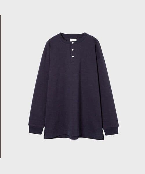 新品未使用　KANEMASA PHIL. Henley Tee ネイビー KANEMASA PHIL. 22G Air Spinning Henley LS Tee |
