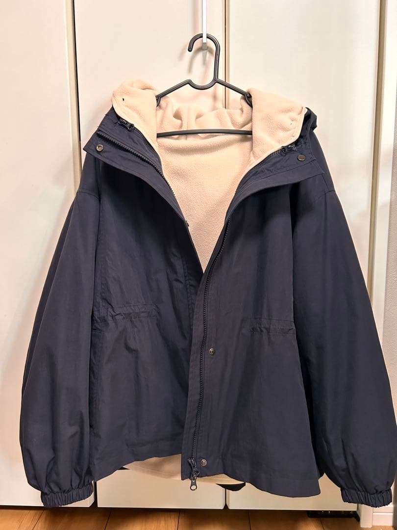 BEAUTY&YOUTH フード付き3wayジャケット ネイビー 中古・古着通販】BEAUTY&YOUTH (ビューティーアンドユース) 小松