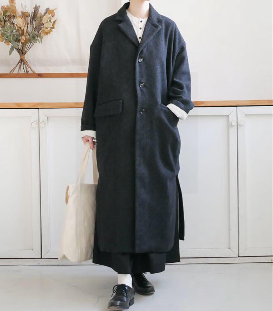 k*i様 ユニヴァーサルティシュ｜ウールヘリンボーンツイードチェスターコート　値 UNIVERSAL TISSU（ユニヴァーサルティシュ）の「UNIVERSAL TISSU