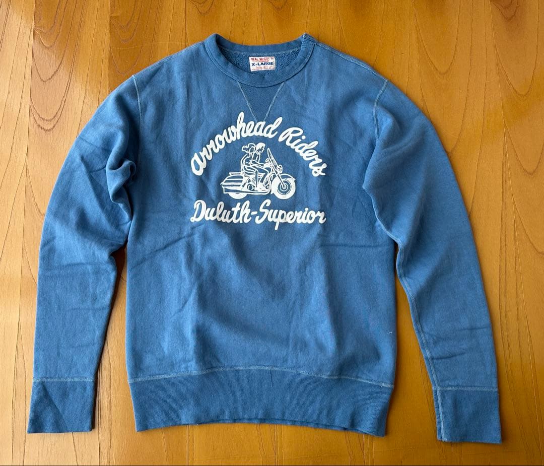 ザリアルマッコイズ 前V スウェット XL リアルマッコイズ名古屋 新作トップスの試着例をご紹介！ サイズ感の